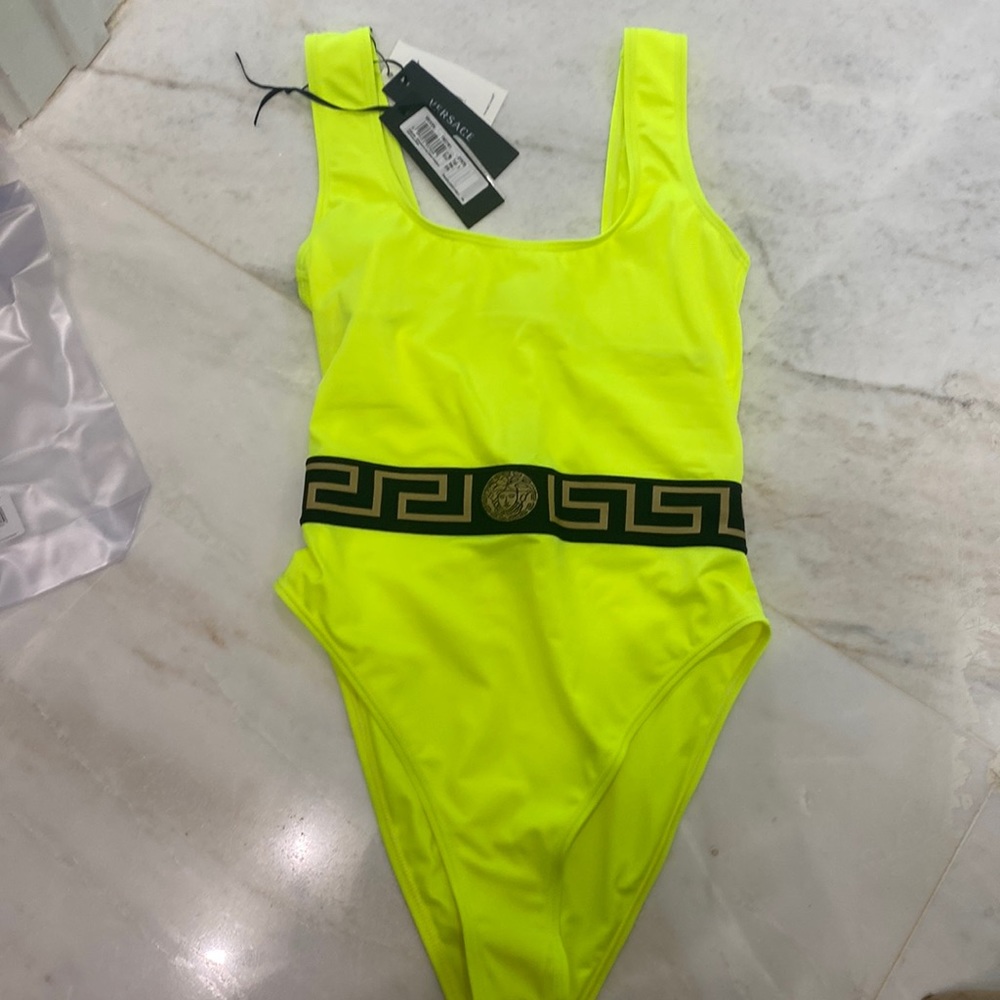 Versace Neon Yellow Swimsuit